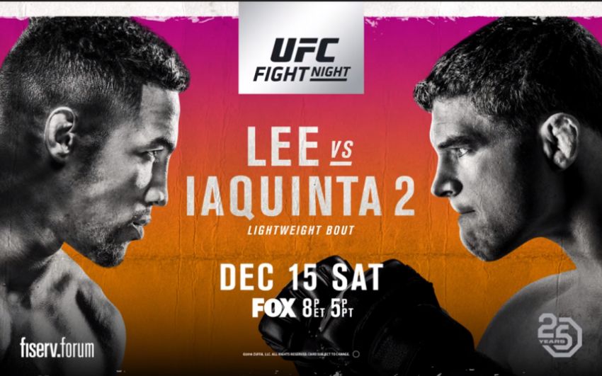 Прямая трансляция UFC on FOX 31: Кевин Ли - Эл Яквинта 2