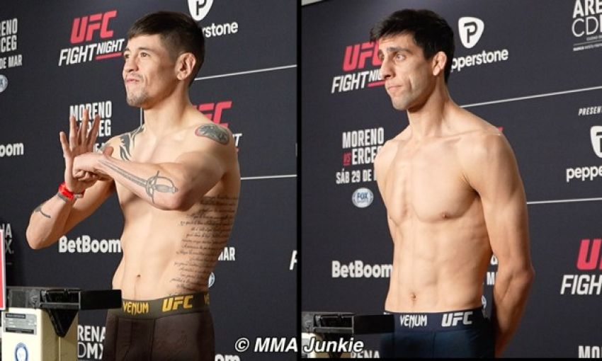 Результаты взвешивания турнира UFC on ESPN 64