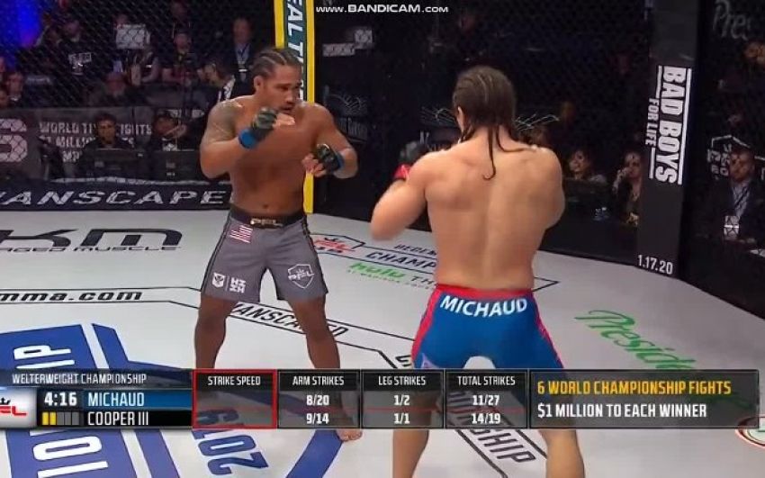 Видео боя Рэй Купер III - Дэвид Мишо PFL 10