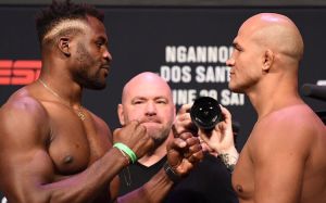 Церемония взвешивания турнира UFC on ESPN 3: Фрэнсис Нганну - Джуниор Дос Сантос