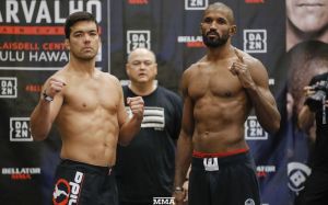 Видео церемонии взвешивания Bellator 213: Лиото Мачида - Рафаэль Карвальо