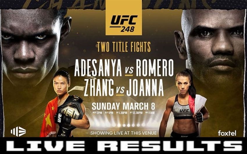 Результаты турнира UFC 248: Исраэль Адесанья - Йоэль Ромеро, Вейли Жанг - Йоанна Енджейчик