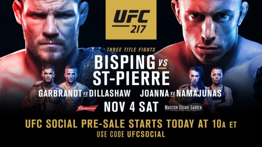 Результаты взвешивания перед турниром UFC 217: Биспинг — Сен-Пьер