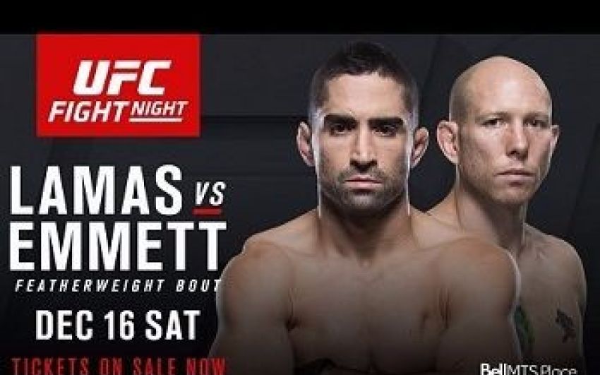 Видео боя Рикардо Ламас - Джош Эмметт UFC on FOX 26