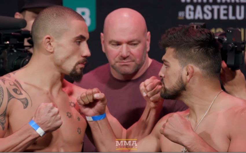 Результаты взвешивания участников турнира UFC 234: Уиттакер - Гастелум
