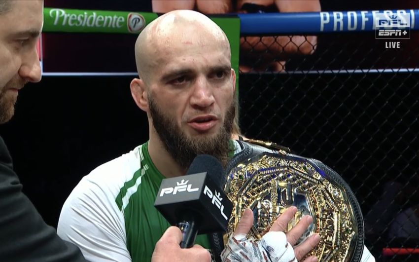 Видео боя Мовлид Хайбулаев – Крис Уэйд PFL 10 2021: Championships