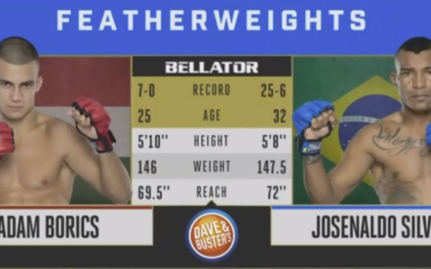 Видео боя Адам Борикс - Джозенальдо Сильва Bellator 205