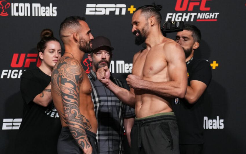 Видео боя Сантьяго Понзиниббио - Мичел Перейра UFC Fight Night 206