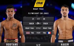 Видео боя Родтенг Джитмуангнон - Хаким Хамеx One Championship: NEW Era