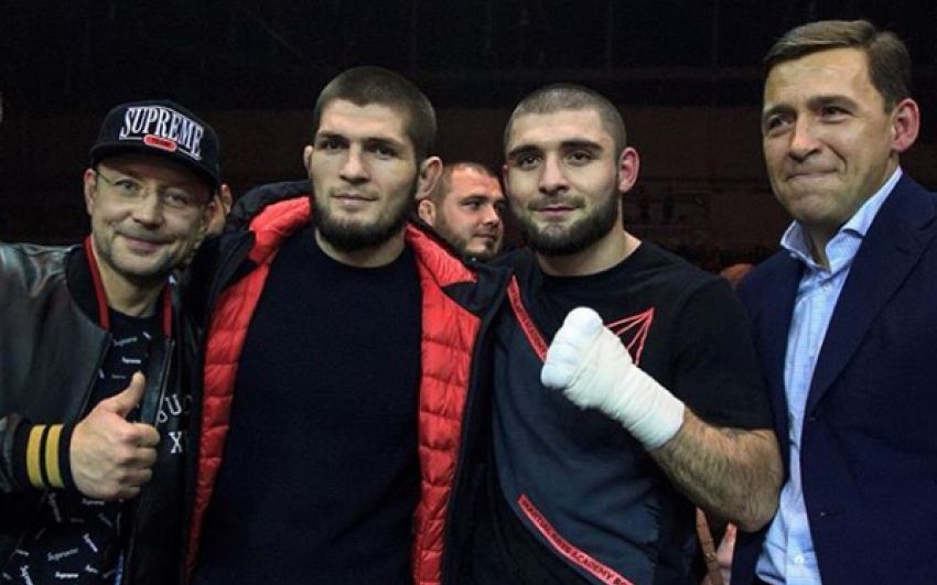 Хабиб Нурмагомедов посетил вечер бокса WBSS в Екатеринбурге