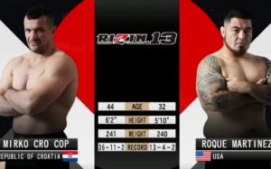 Видео боя Мирко Крокоп - Роки Мартинес Rizin FF 13