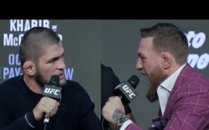 Полная пресс конференция Хабиб Нурмагомедов - Конор Макгрегор UFC 229 (на русском языке)