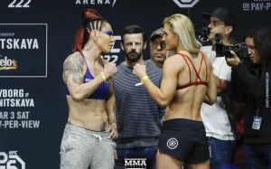 Видео боя Крис Сайборг - Яна Куницкая UFC 222
