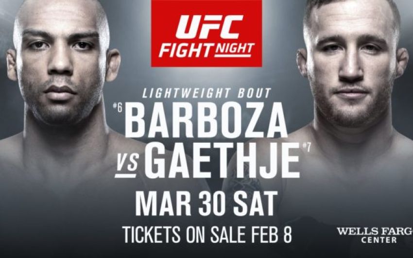 Бой Эдсона Барбозы и Джастина Гэтжи возглавит шоу UFC on ESPN 2
