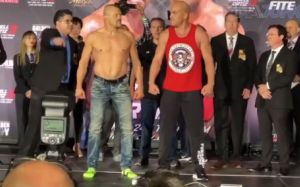 Церемония взвешивания участников турнира Golden Boy MMA: Лидделл - Ортис 3