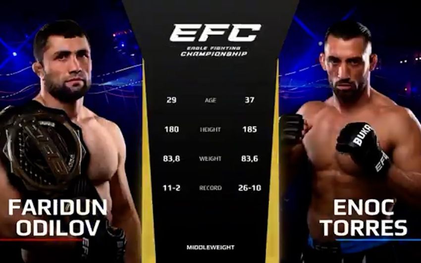 Видео боя Фаридун Одилов – Энок Солвес Торрес Eagle FC 43