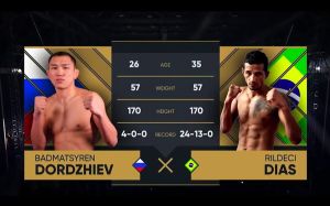 Видео боя Бадматцырен Доржиев – Рилдечи Диас AMC Fight Nights Сочи
