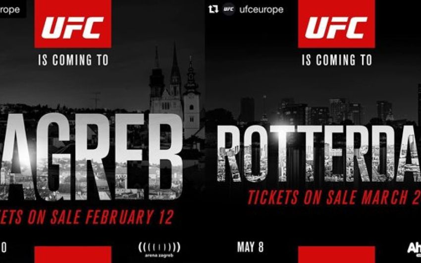 UFC анонсировала весенние турниры в Загребе и Роттердаме