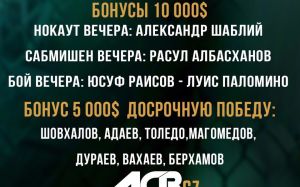 Бонусы после турнира ACB 67