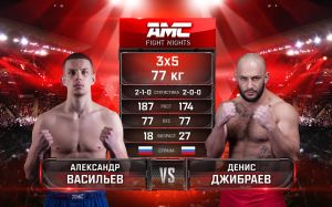 Видео боя Александр Васильев - Денис Джибраев AMC Fight Nights 99