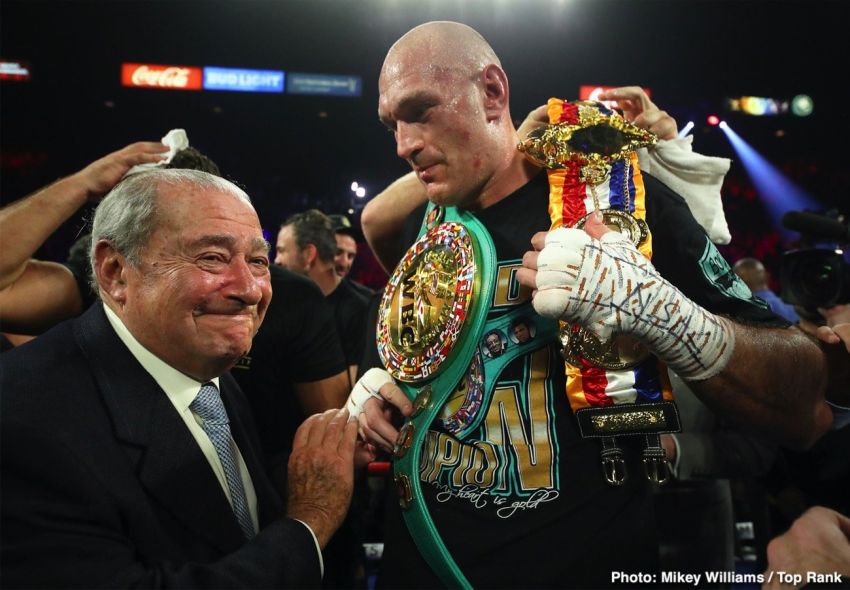 Боб Арум – о бое Тайсон Фьюри – Фрэнсис Нганну: "Нужно это сделать с UFC или без него"