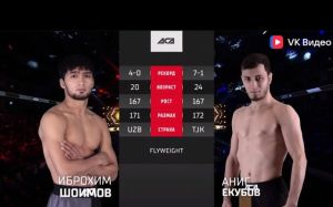 Видео боя Иброхим Шоимов – Анис Екубов ACA 168