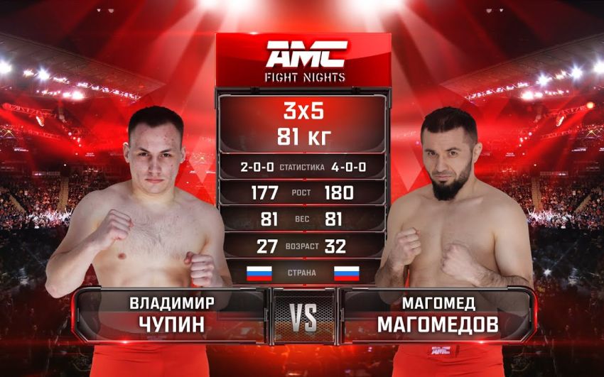 Видео боя Магомед Магомедов – Владимир Чупин AMC Fight Nights 109