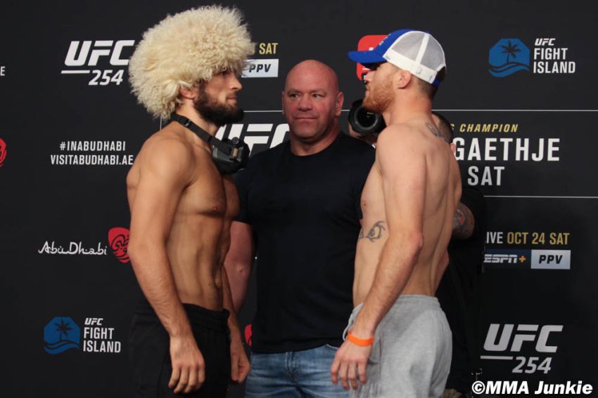 Видео боя Хабиб Нурмагомедов - Джастин Гэтжи UFC 254