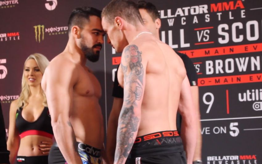 Результаты взвешивания участников турнира Bellator Newcastle: Питбуль - Скоуп