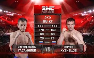 Видео боя Магомедшапи Гасайниев – Сергей Кузнецов AMC Fight Nights 101