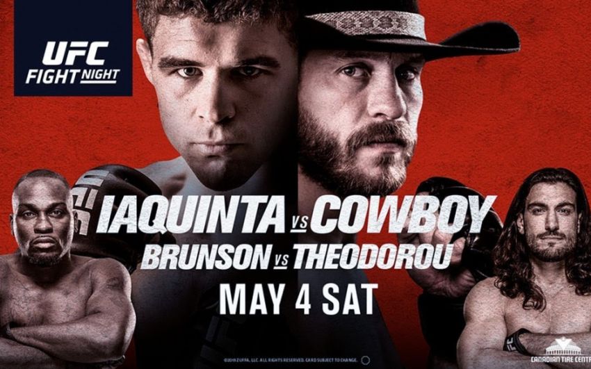 Прямая трансляция UFC Fight Night 151: Эл Яквинта - Дональд Серроне