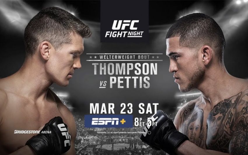 Видео боя Стивен Томпсон — Энтони Петтис UFC Fight Night 148