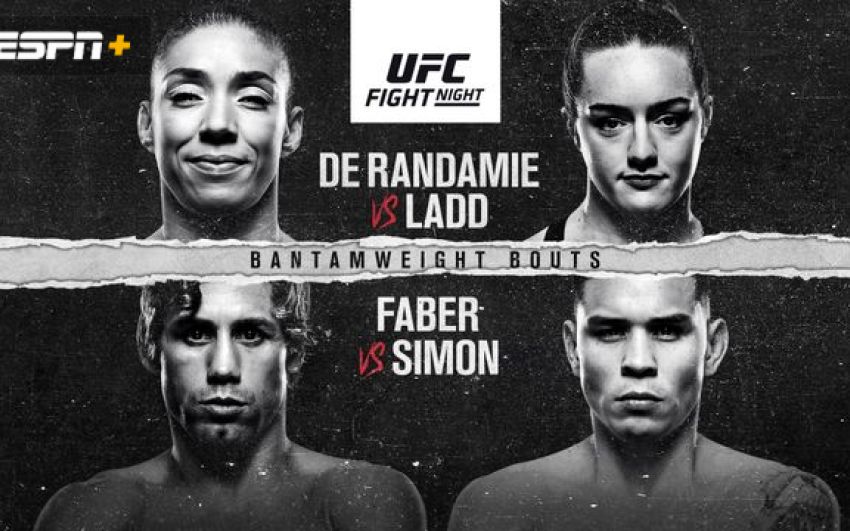 Файткард турнира UFC on ESPN+ 13: Жермейн Де Рандами - Аспен Лэдд, Юрайа Фэйбер - Рики Симон