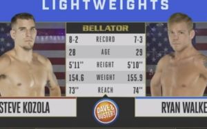 Видео боя Стив Козола - Райан Уолкер Bellator 202
