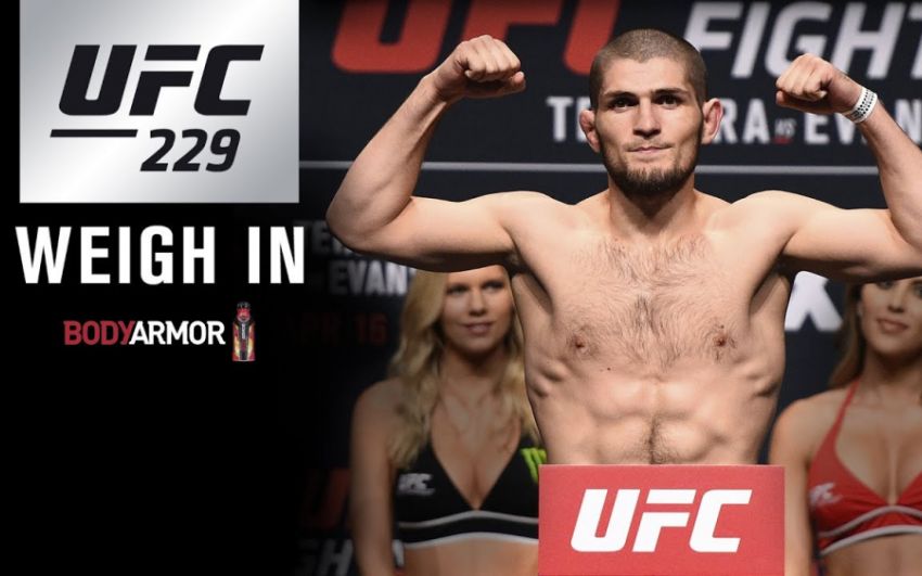 Прямая трансляция официальной процедуры взвешивания UFC 229: Хабиб Нурмагомедов – Конор Макгрегор