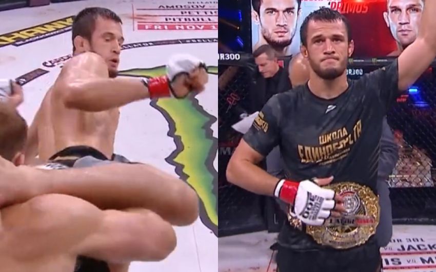 Видео боя Усман Нурмагомедов – Брент Примус Bellator 300