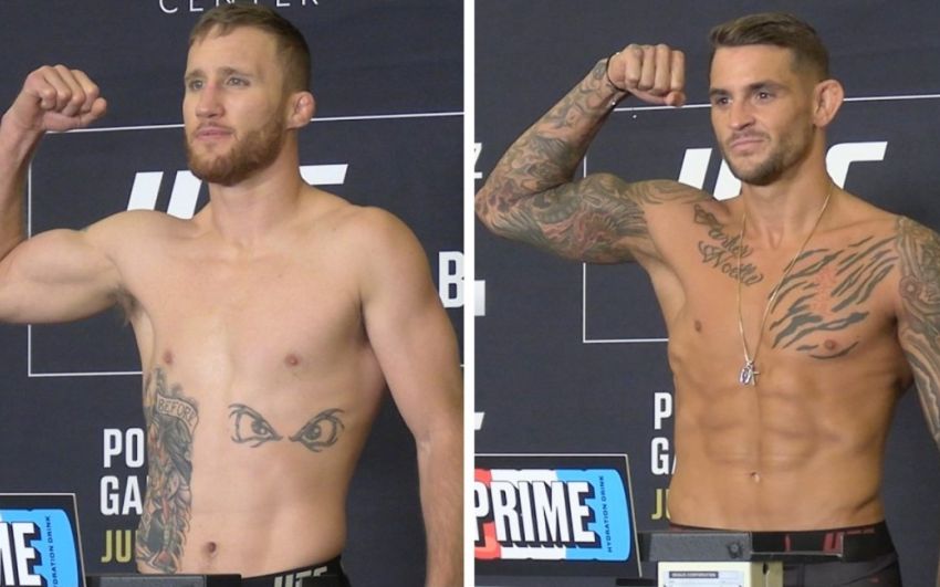 Взвешивание UFC 291: Гэтжи перевесил Порье