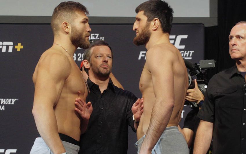Видео боя Магомед Анкалаев - Ион Куцелаба UFC Fight Night 169