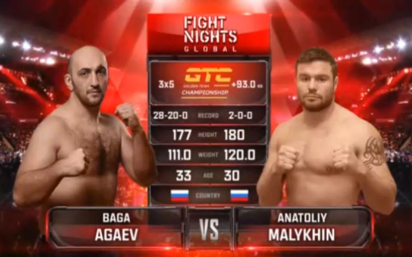 Видео боя Анатолий Малыхин - Бага Агаев Fight Nights Global 91