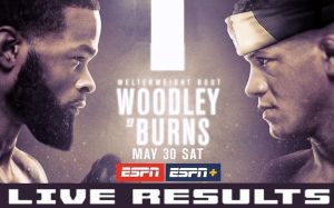 Результаты турнира UFC on ESPN 9: Тайрон Вудли - Гилберт Бернс