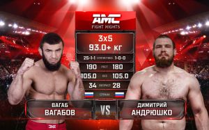 Видео боя Вагаб Вагабов - Дмитрий Андрюшко AMC Fight Nights Global: Winter Cup
