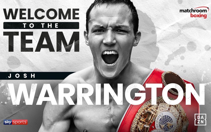 Джош Уоррингтон подписал контракт с Matchroom Boxing