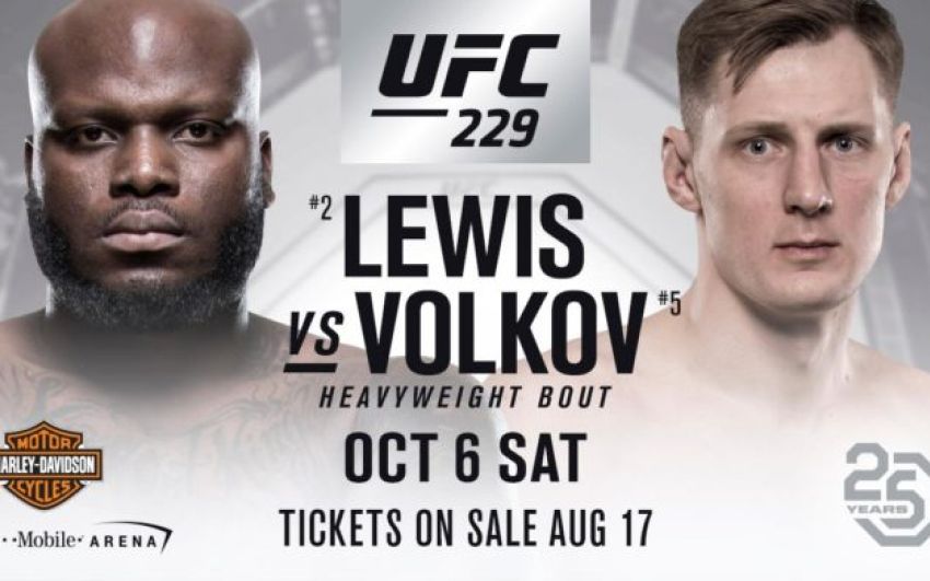 Видео боя Александр Волков - Деррик Льюис UFC 229