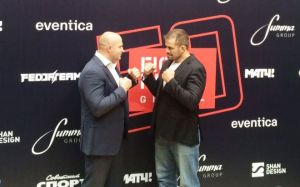 Фёдор Емельяненко и Фабиу Мальдонаду на дуэли взглядов