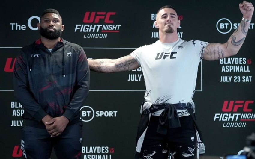 Где смотреть UFC Fight Night 208: Кертис Блэйдс – Том Аспиналл