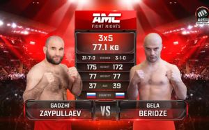 Видео боя Гаджи Зайпуллаев – Гела Беридзе AMC Fight Nights 111