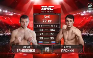 Видео боя Артур Пронин – Юрий Ермоленко AMC Fight Nights 112
