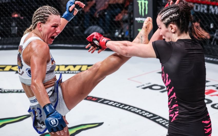 Видео боя Джастин Киш - Диана Авсарагова Bellator 298
