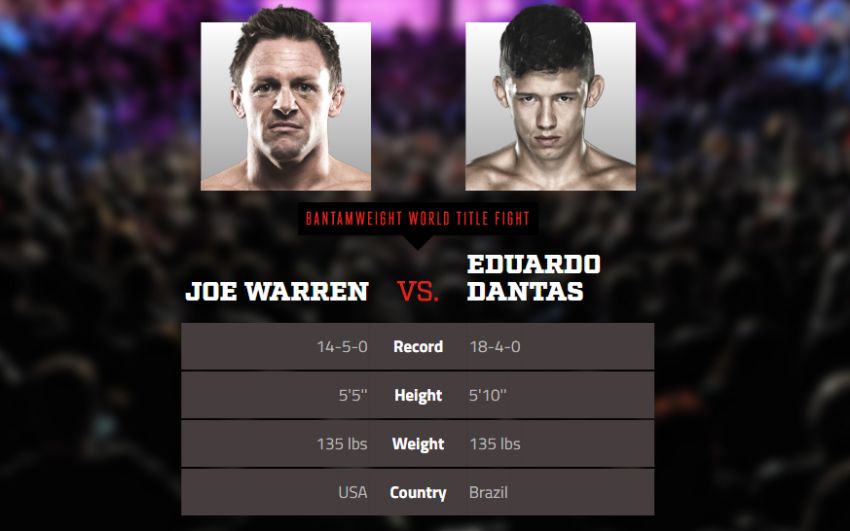 Прямая трансляция Bellator 166 Эдуардо Дантас - Джо Уоррен 2
