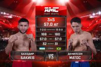 Видео боя Баходир Бакиев - Денилсон Матос AMC Fight Nights Global: Winter Cup